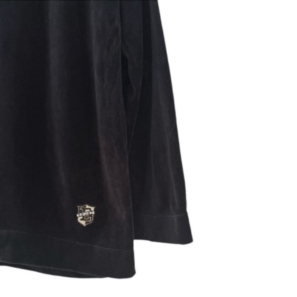 Escada Sport Black Velour Mock Neck Long Sleeve Oversized Pullover Size Small - Picture 5 of 9